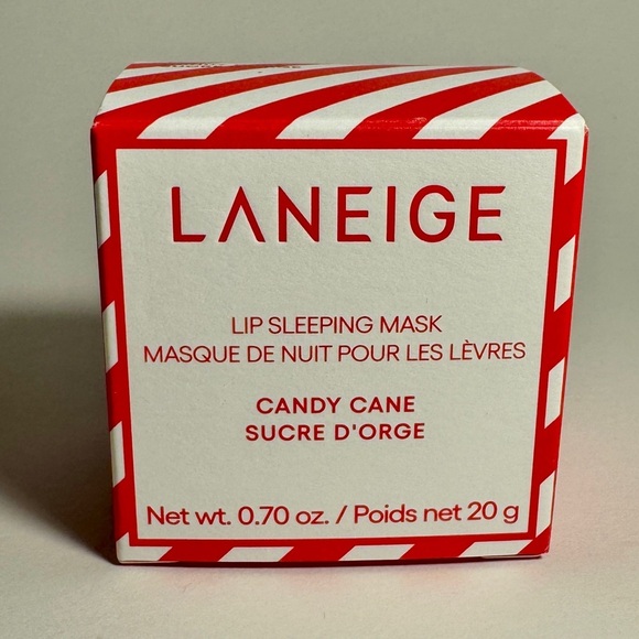Laneige Candy Cane Lip Sleeping Mask Holiday 2024 Ltd Ed Full Size .70oz 20g